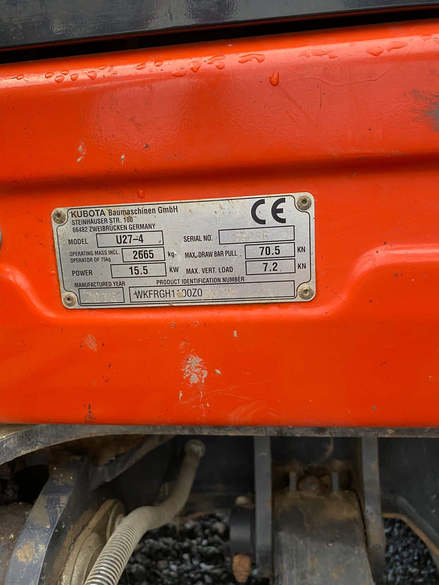 2016 Kubota U274 DA Limavady Lisburn