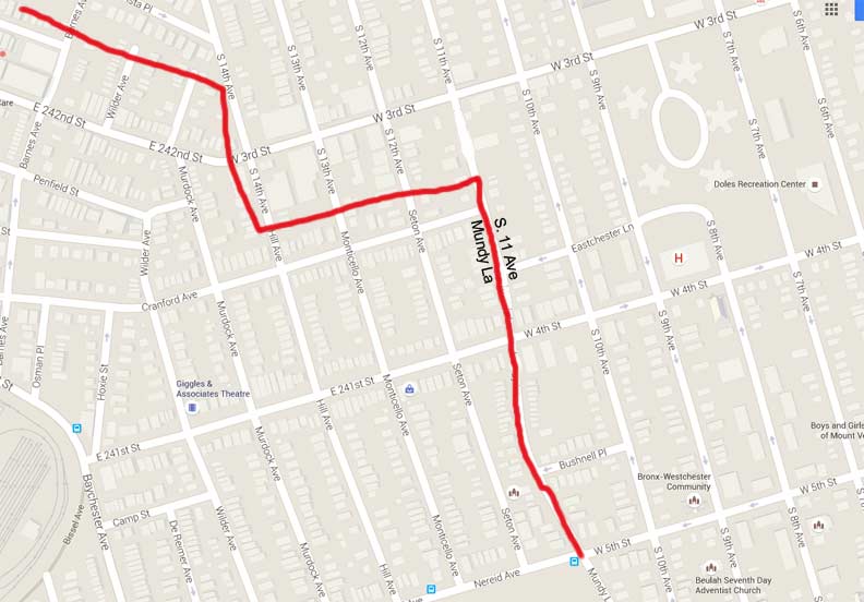 Mount Vernon Map, New York