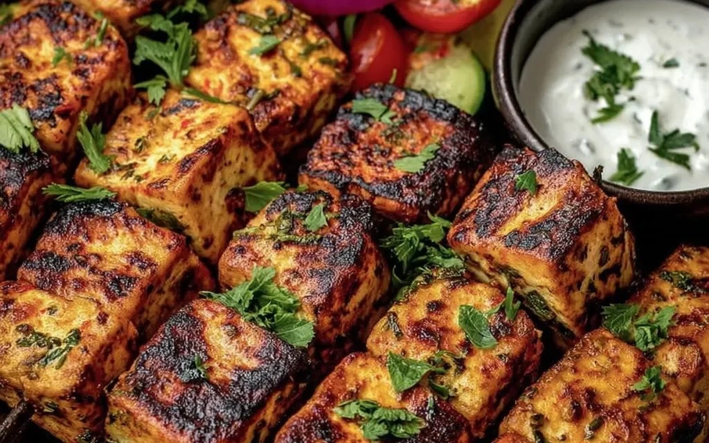 Middle Eastern Tofu Kebabs Delectable Flavor in Every Bite Forkful
