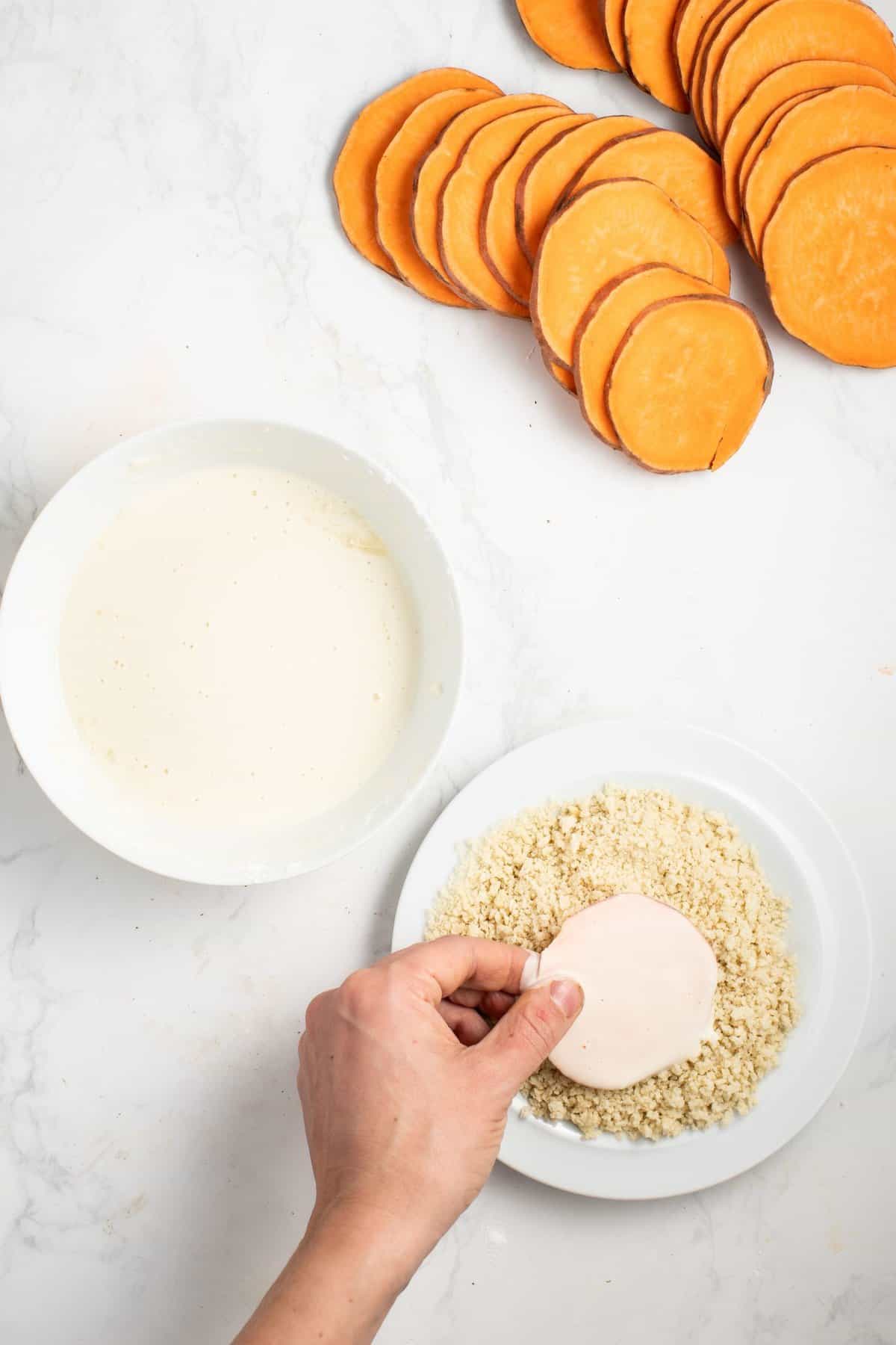 Air Fryer Sweet Potato Tempura Fork To Spoon
