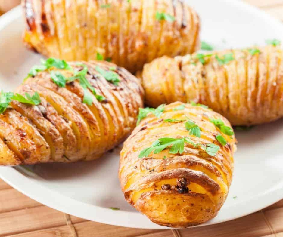 Air Fryer Hasselback Potatoes Fork To Spoon