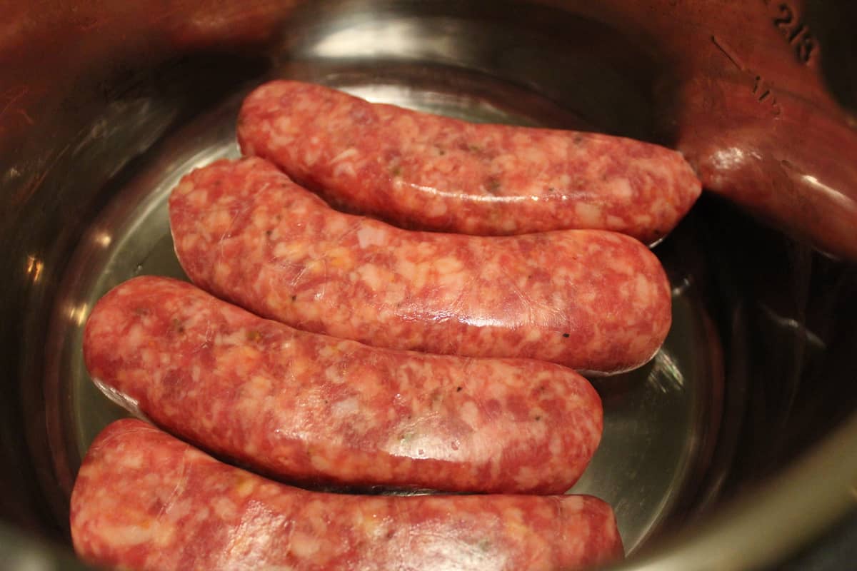 Pressure Cooker (Instant Pot)Grilled Italian Sausages with Peppers and