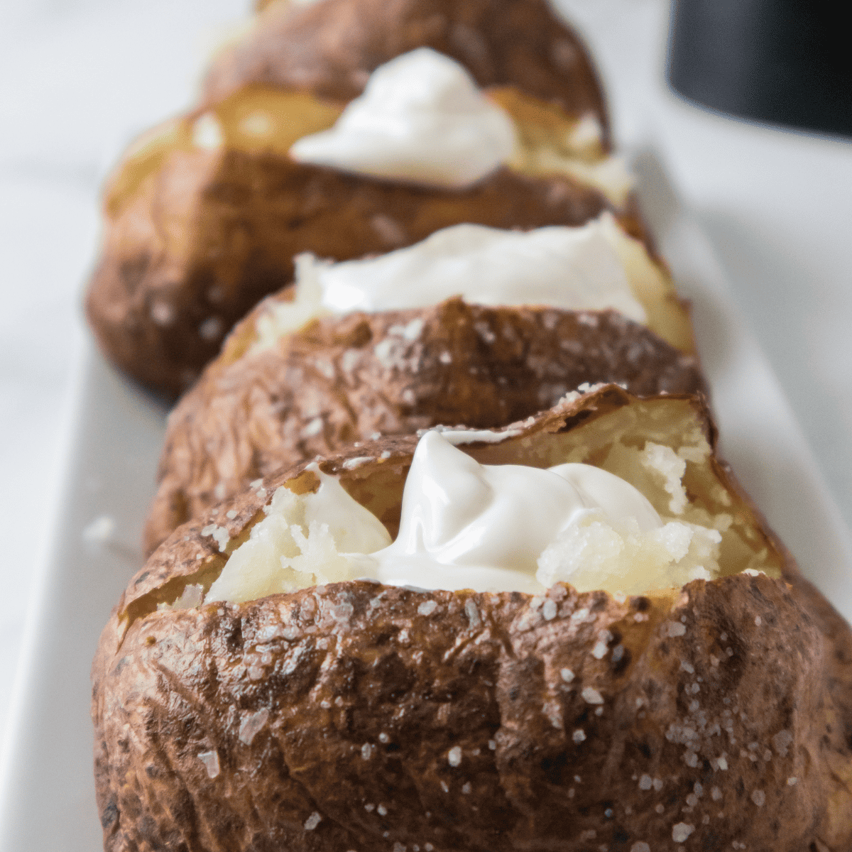 Air Fryer Jacket Potatoes Fork To Spoon