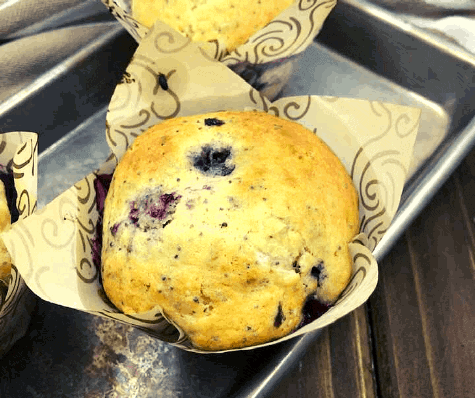 Air Fryer, Blackberry Lemon Poppy Seed Muffins Fork To Spoon