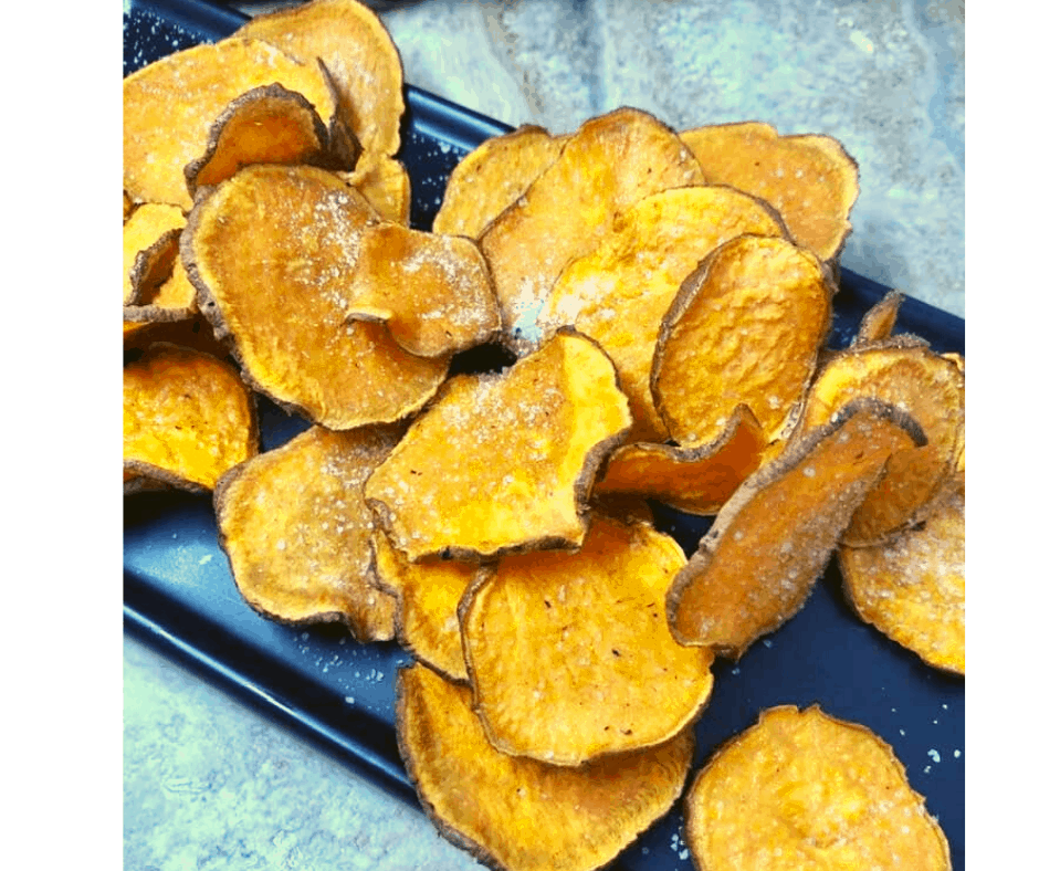 Air Fryer, Sweet Potato Chips Fork To Spoon