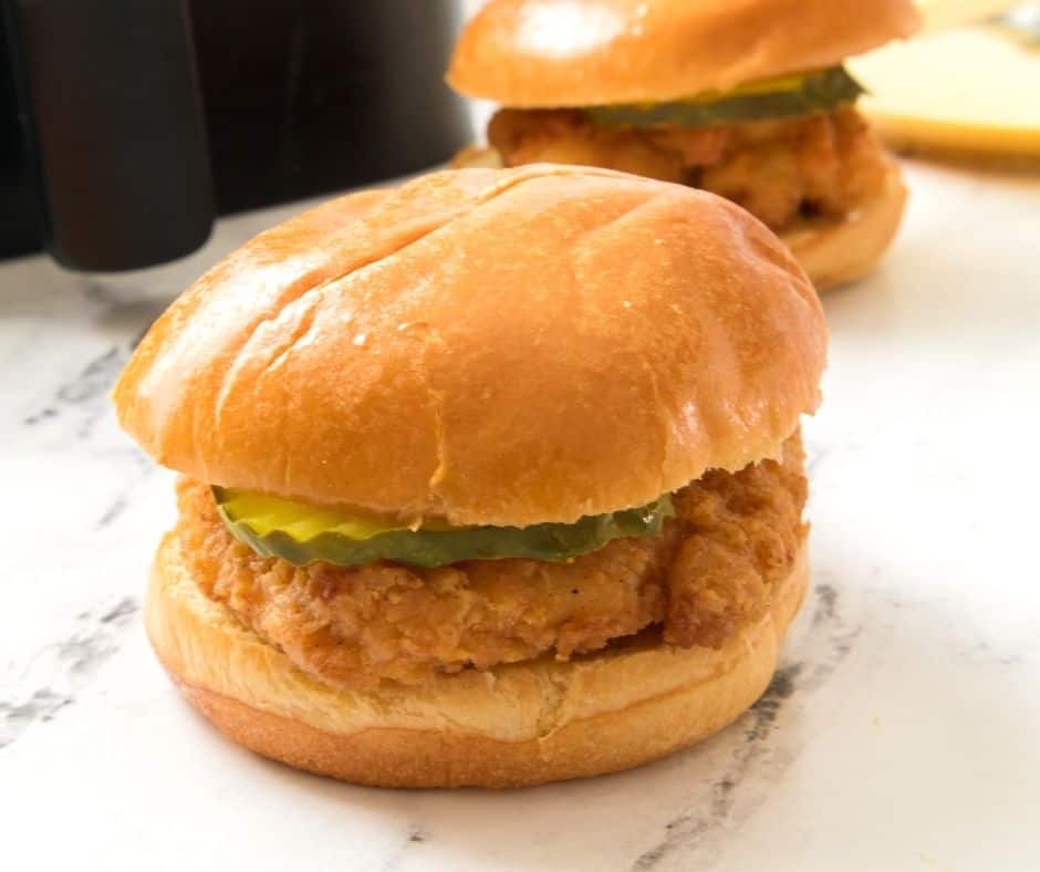 Air Fryer Red Bag Chicken Sandwich Fork To Spoon