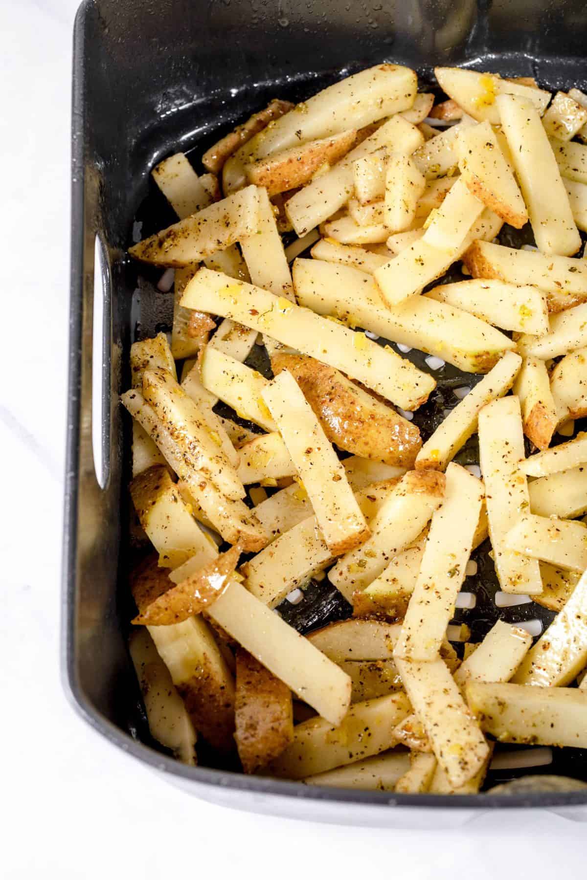 Air Fryer Greek Fries Fork To Spoon