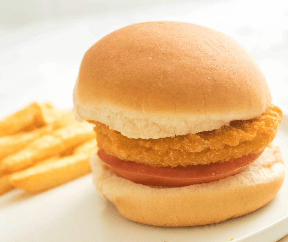 Breaded Chicken Patty On A Bun
