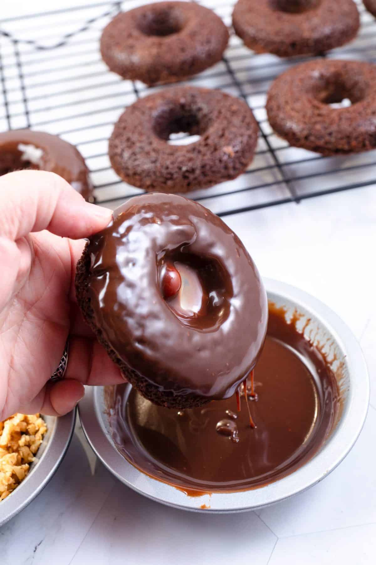 Air Fryer Chocolate Cake Mix Donuts Fork To Spoon