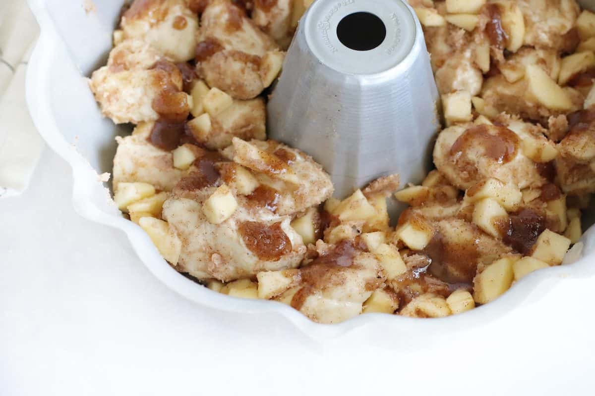 Air Fryer Apple Cinnamon Monkey Bread Fork To Spoon