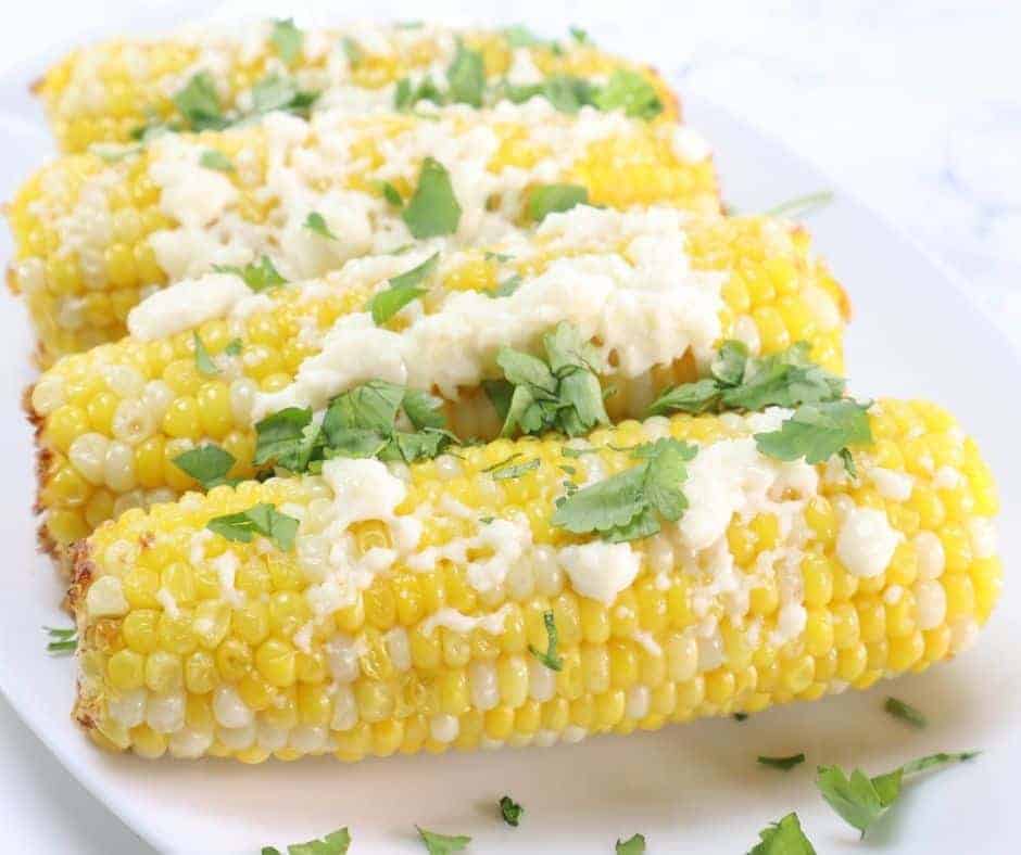 Air Fryer Elote Corn (Mexican Street Corn) Fork To Spoon