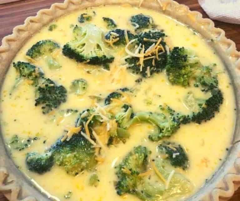 Air Fryer Broccoli and Cheddar Cheese Quiche Fork To Spoon