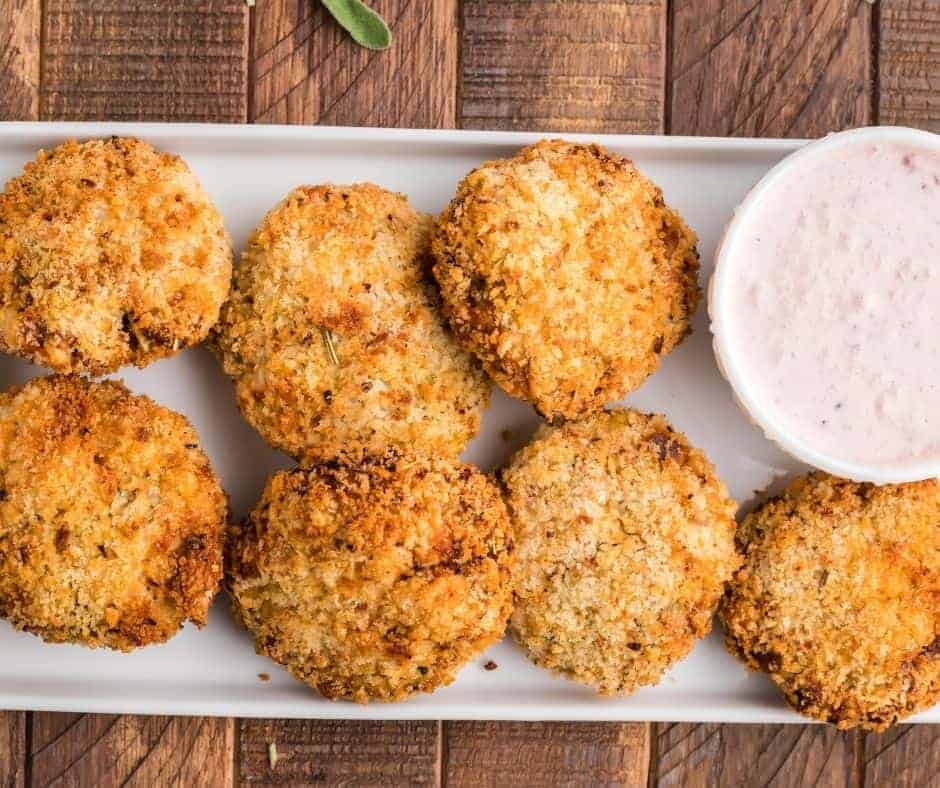 Air Fryer Turkey Croquettes Fork To Spoon