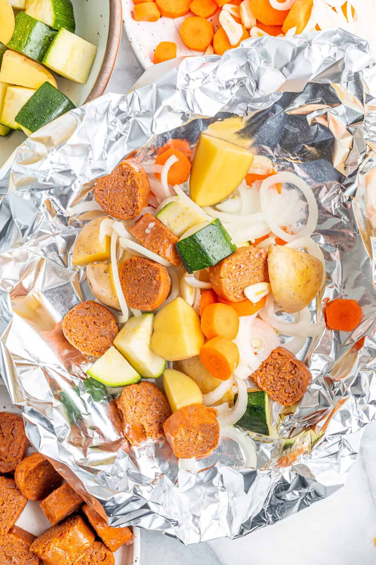 Air Fryer Sausage Foil Packets Fork To Spoon