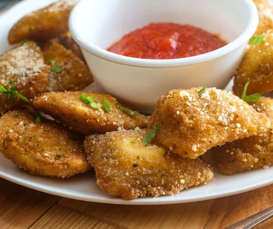 Air Fryer Toasted Ravioli Fork To Spoon