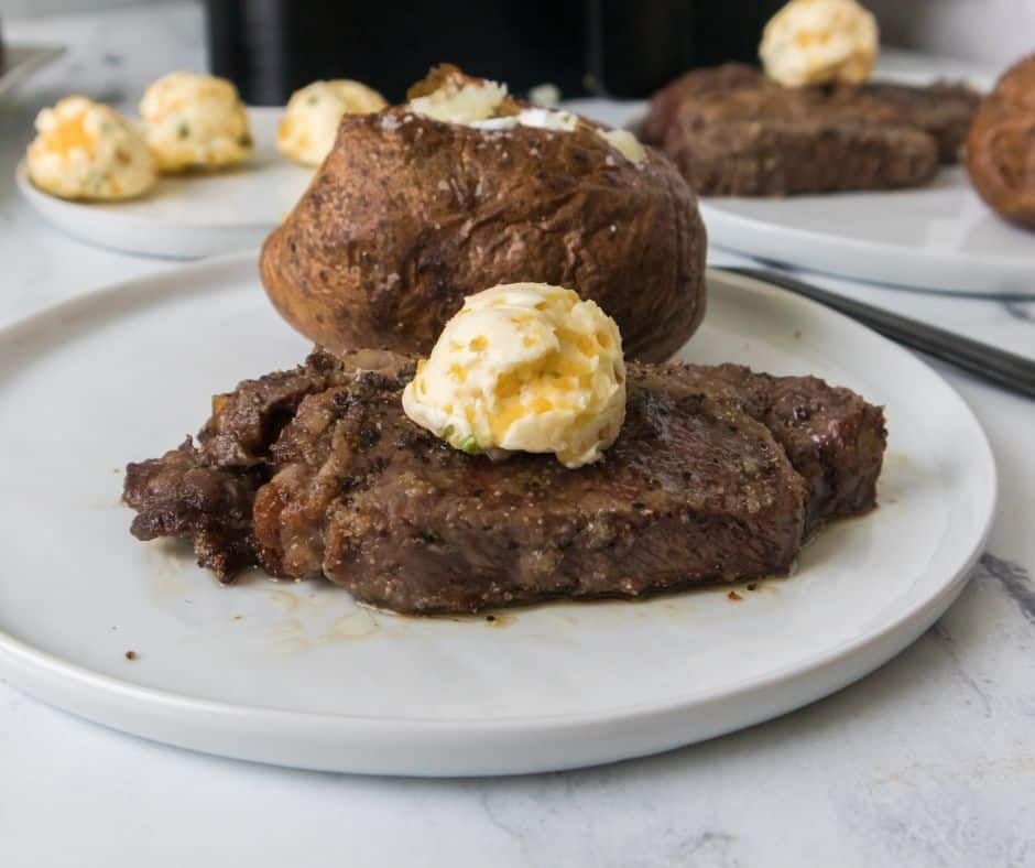 Air Fryer RibEye Steak Fork To Spoon