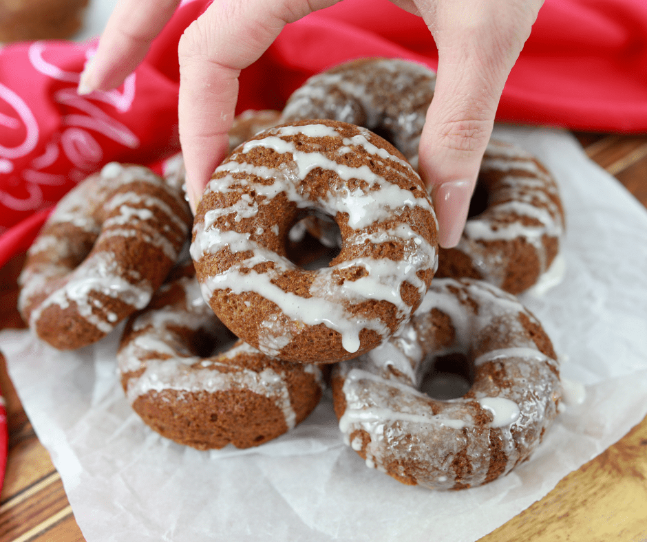 Air Fryer Gingerbread Donuts Fork To Spoon