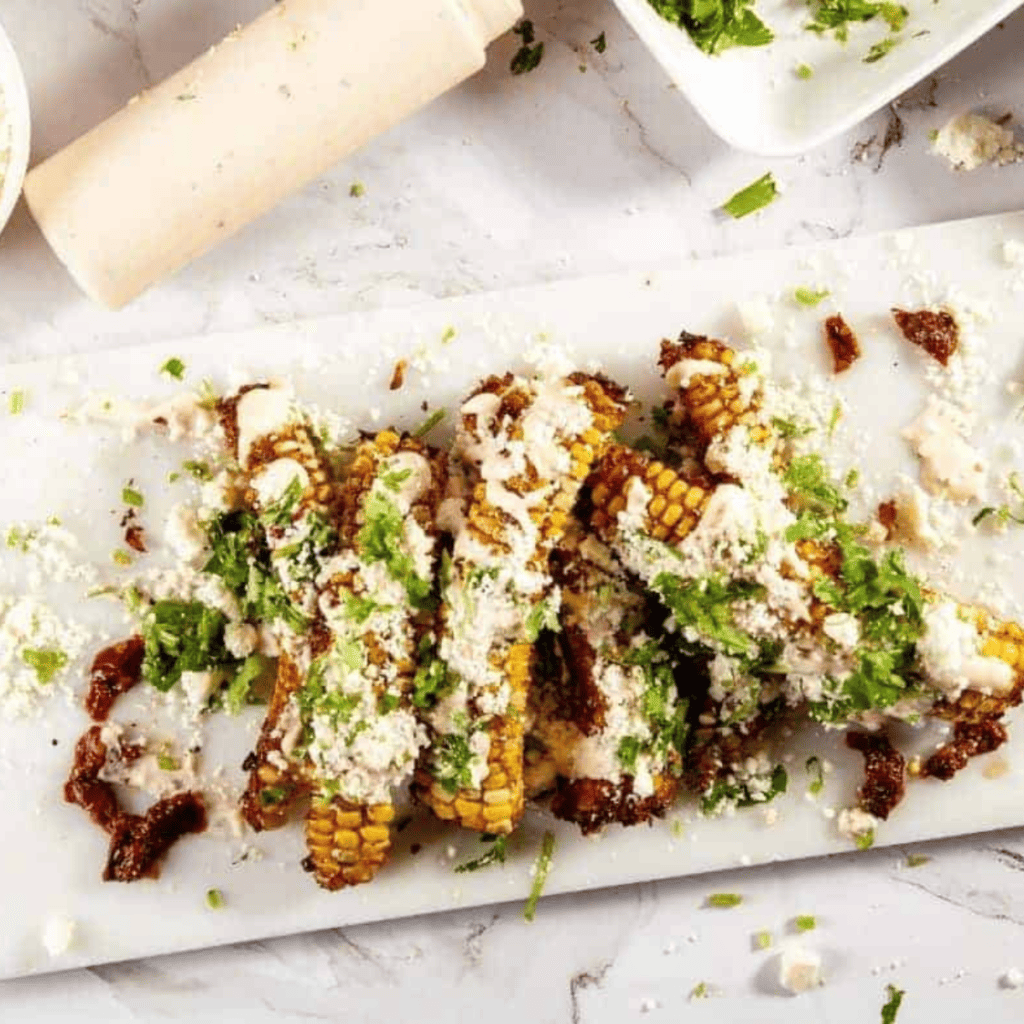 Air Fryer Elotes Corn Ribs Fork To Spoon