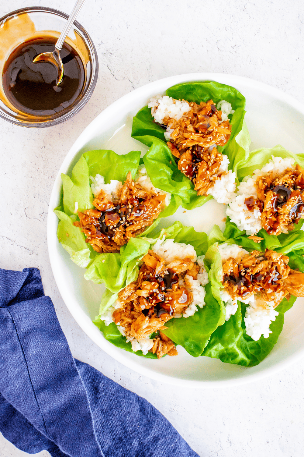 Teriyaki Salmon Lettuce Wraps Fork To Spoon
