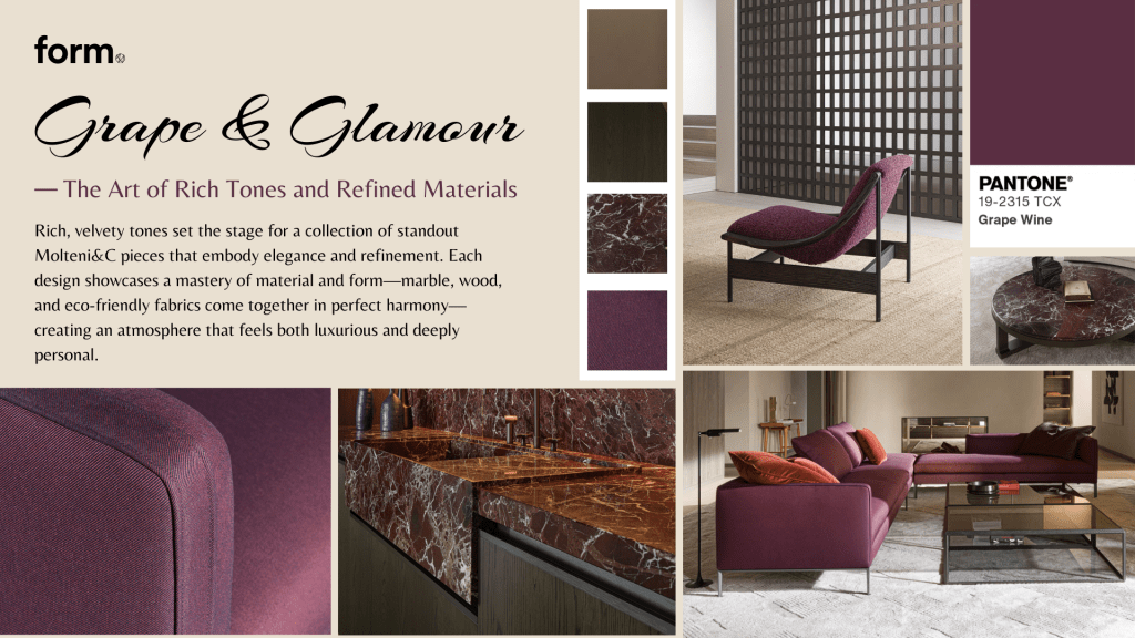 Pantone Grape Wine Premium Molteni&C Highlights Form