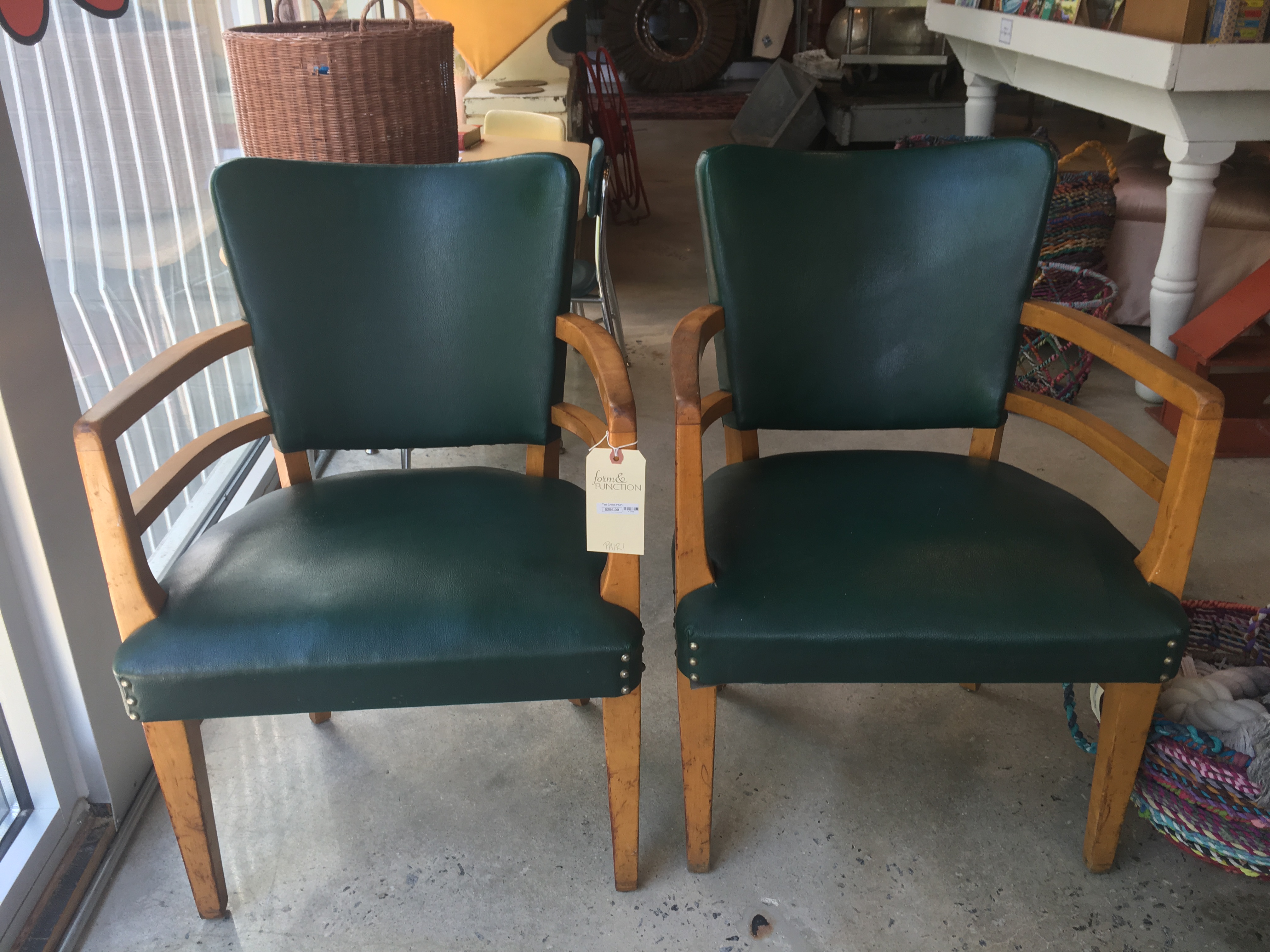 Teal ChairsPAIR Form & Function Asheville NC