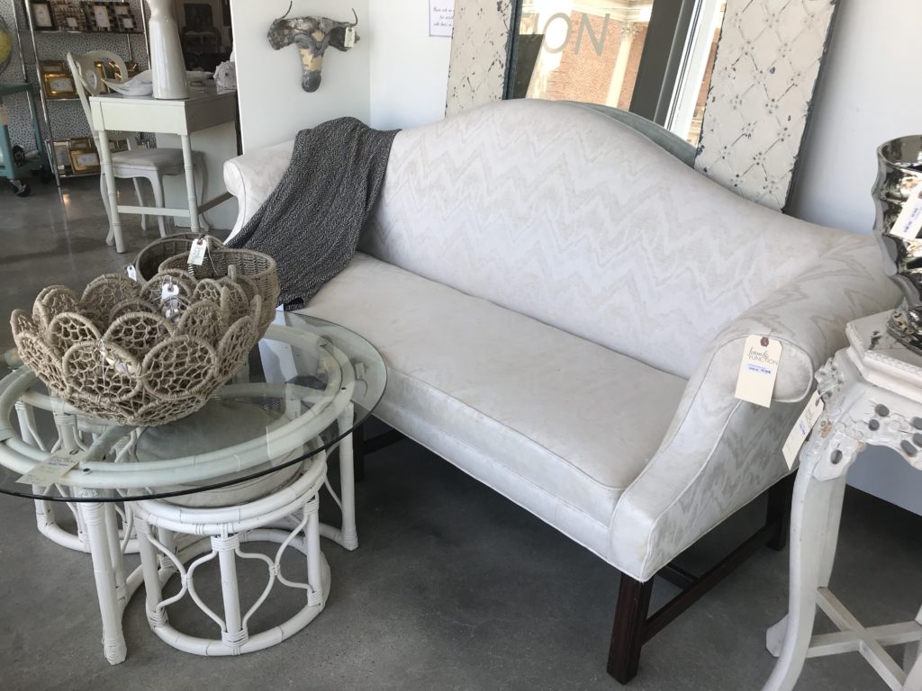 White Camelback Sofa Form & Function Asheville NC