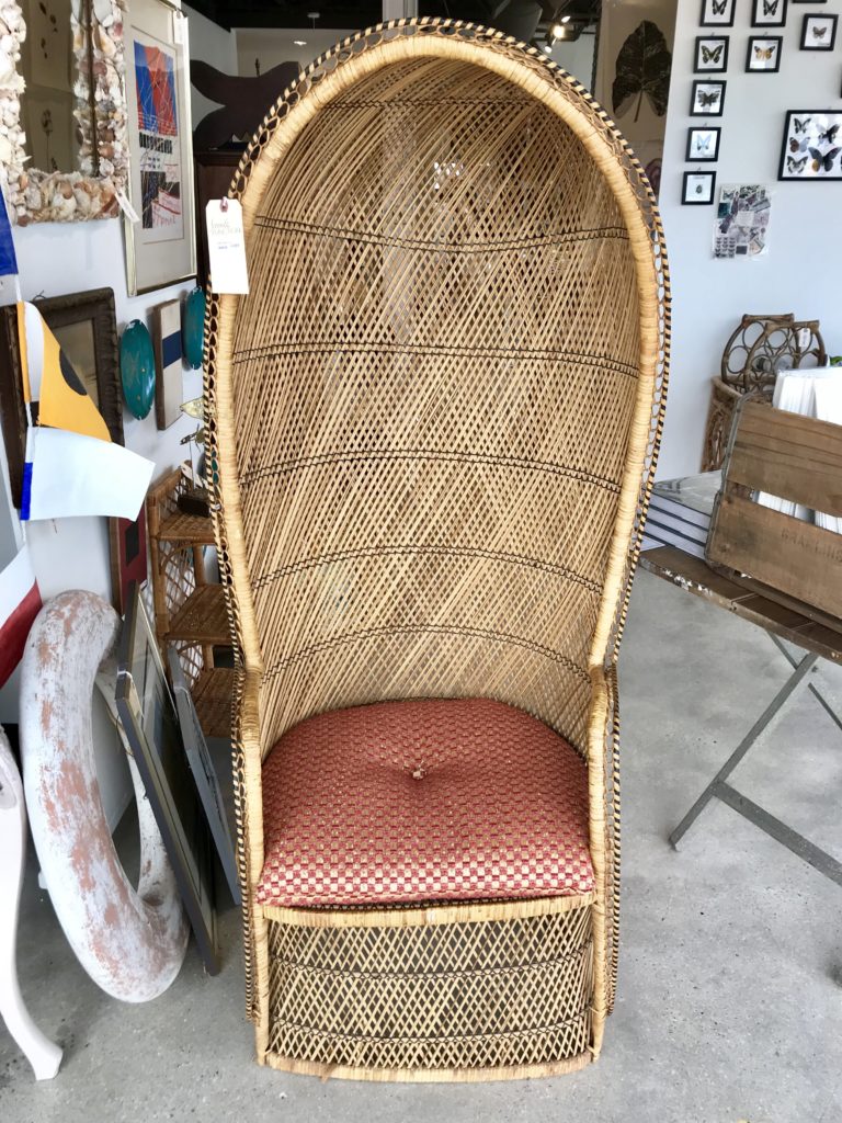 Hooded Wicker Chair Form & Function Asheville NC