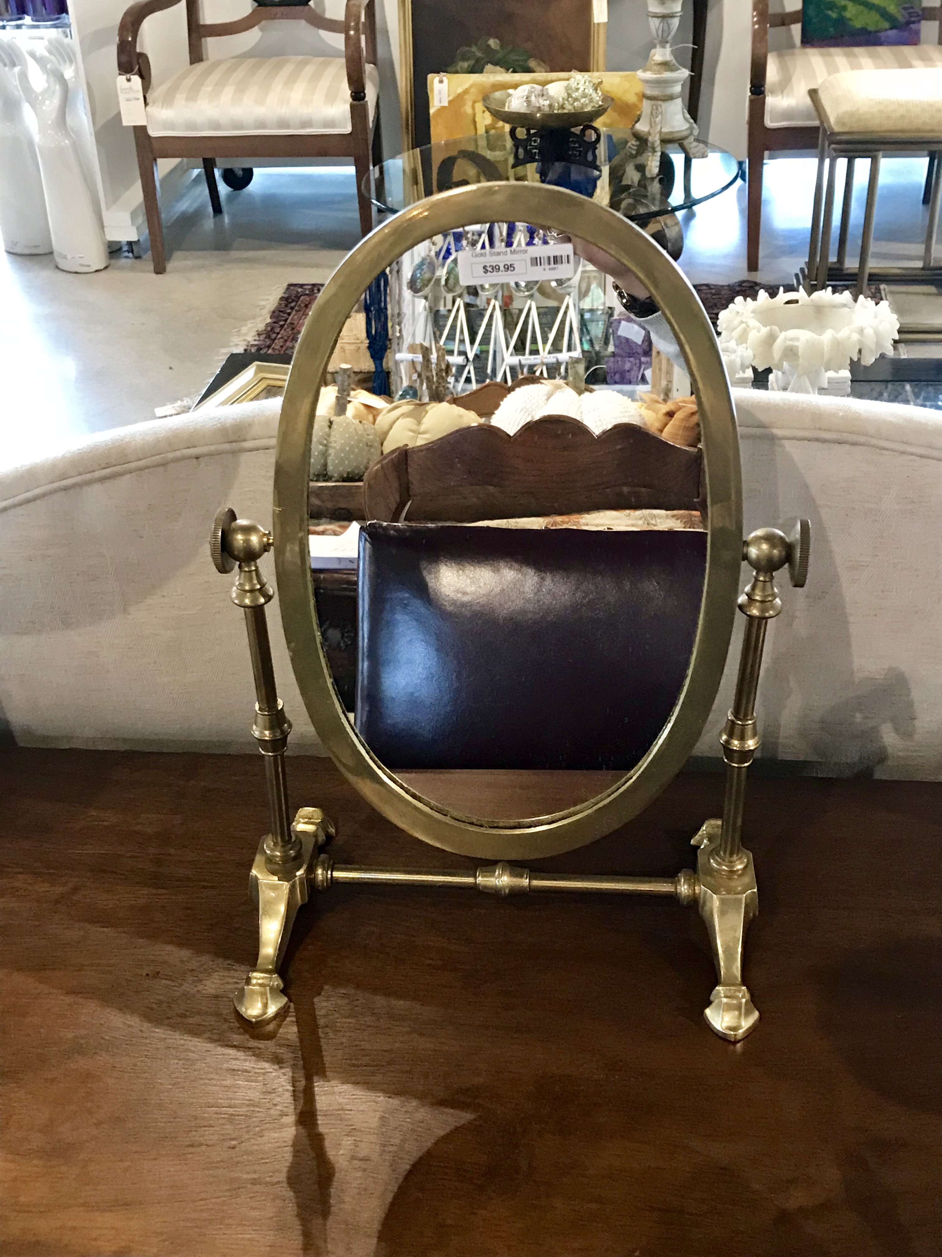 Gold Stand Mirror Form & Function