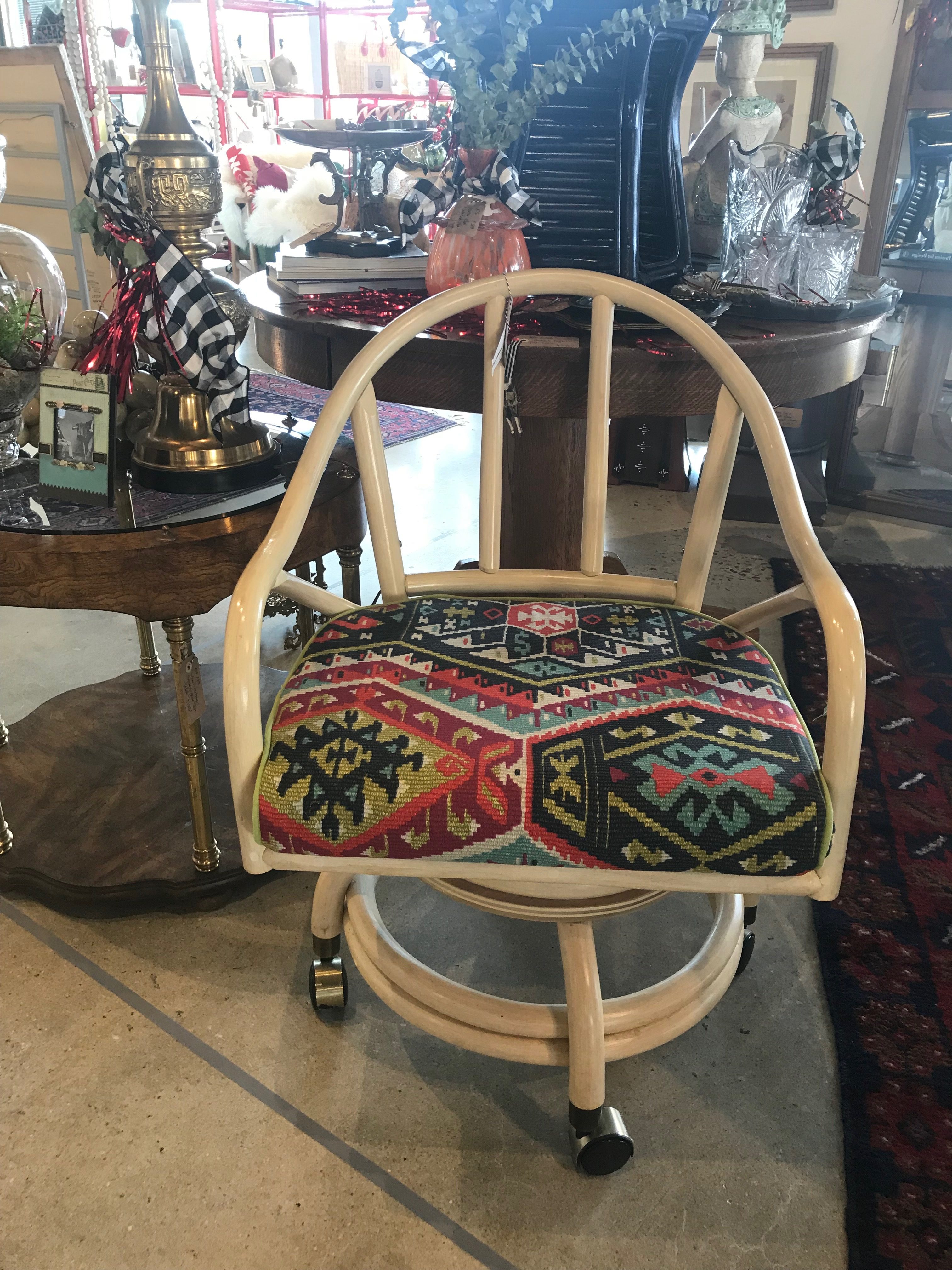 AD "Classic Rattan Inc" Desk Chair Form & Function