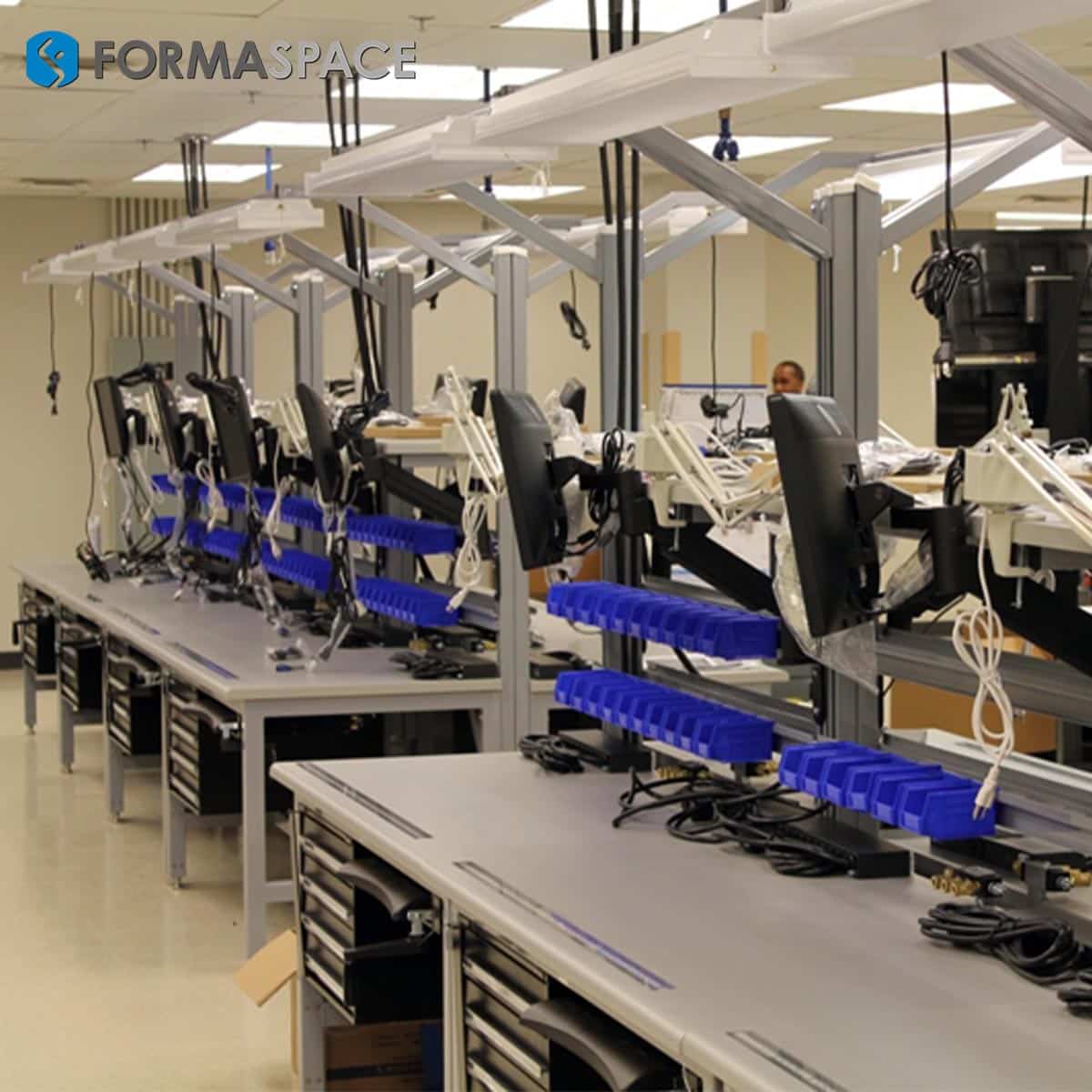 Height Adjustable Electronics Assembly Workbenches w/ Tool Drawers