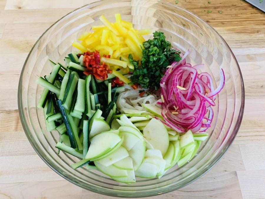 Cold Asian Rice Noodle Salad