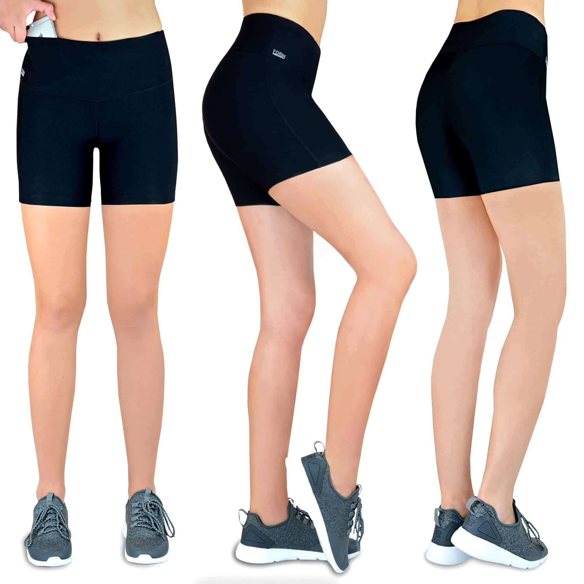 FORMBELT® kurze Laufhose Damen integrierter Laufgürtel schwarz!