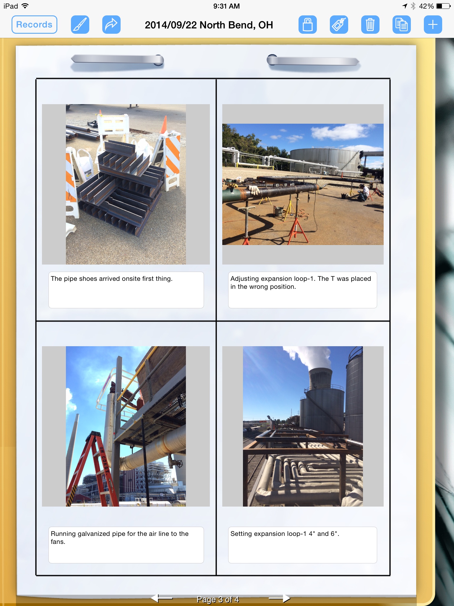 Text and Photo Documentation Form Connections