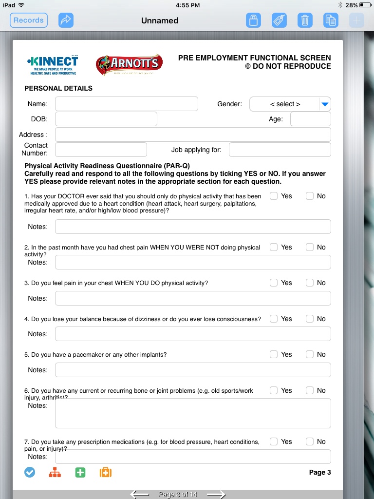 Creating a Digital Form for PreEmployment Screening Form Connections