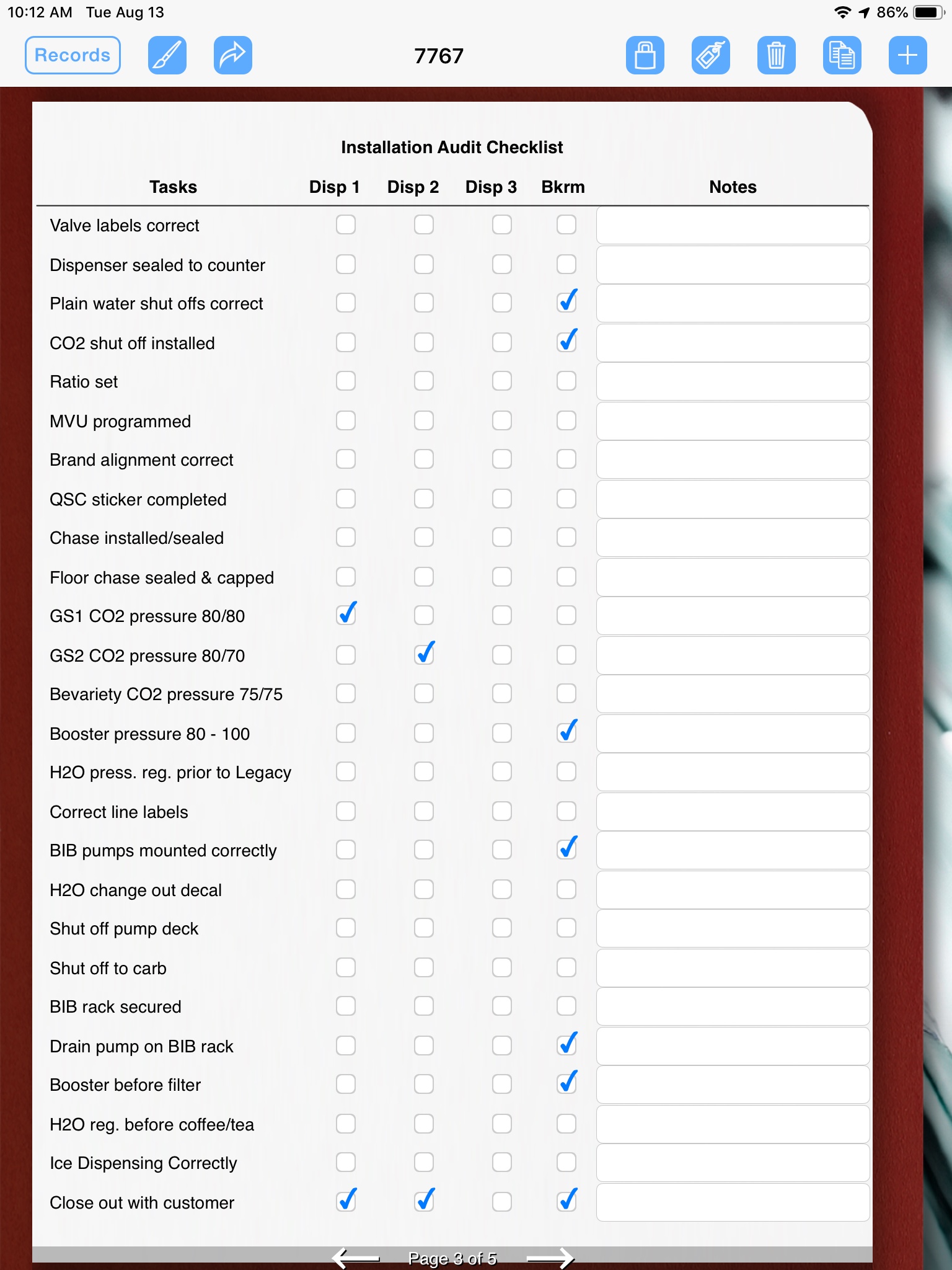 Creating an Installation Checklist