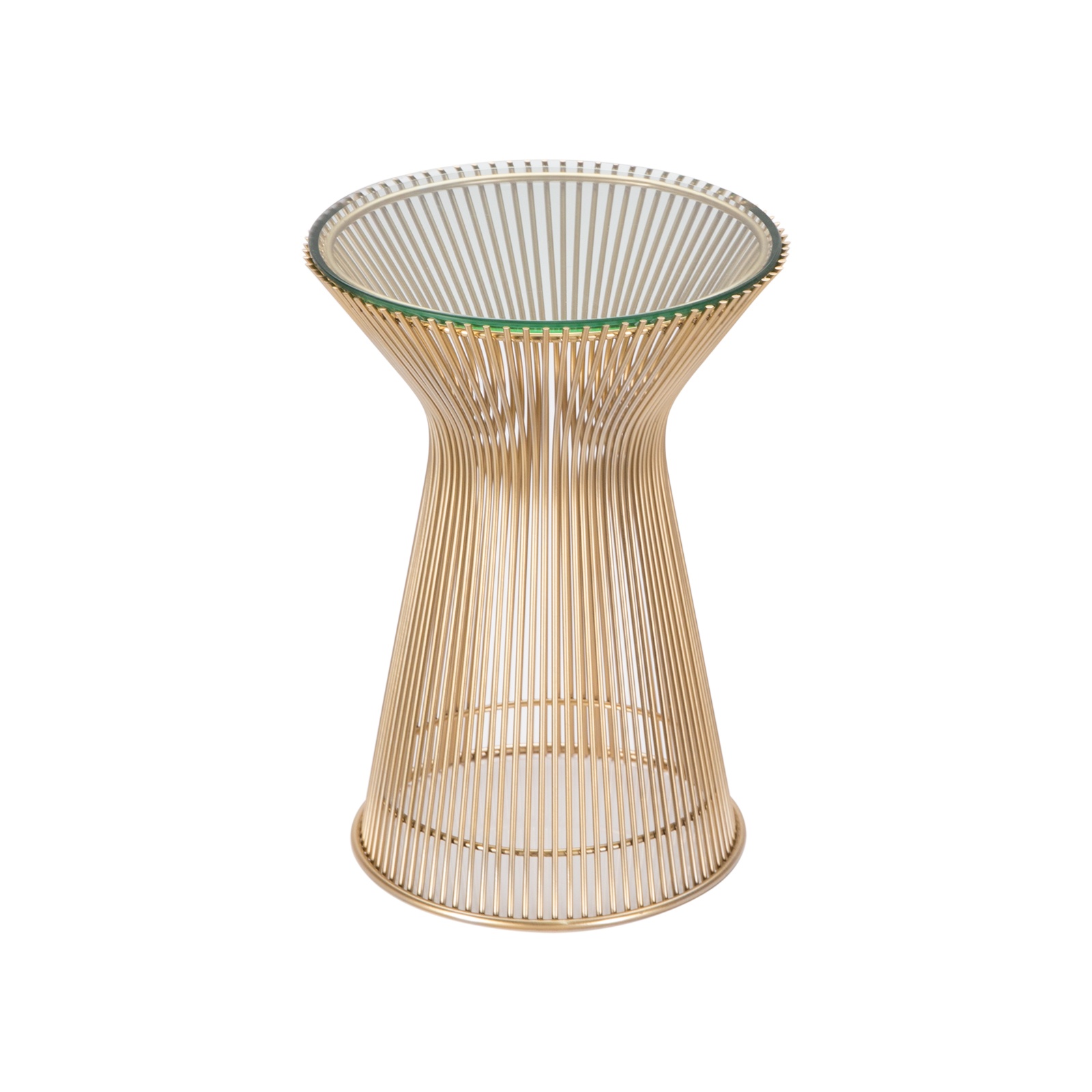 Gold Warren Platner Wire Side Table Event Trade Show Furniture Rental