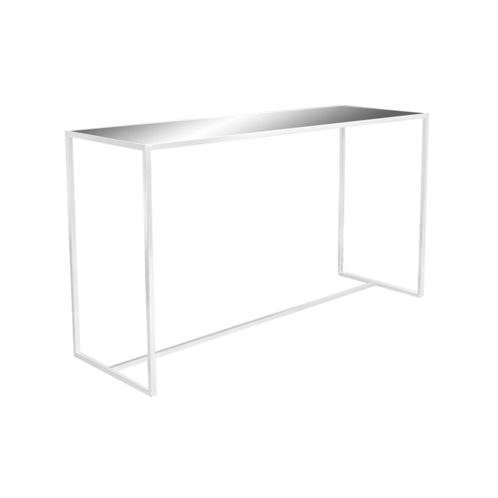 Linea Communal Table (White/Mirror) Rentals FormDecor