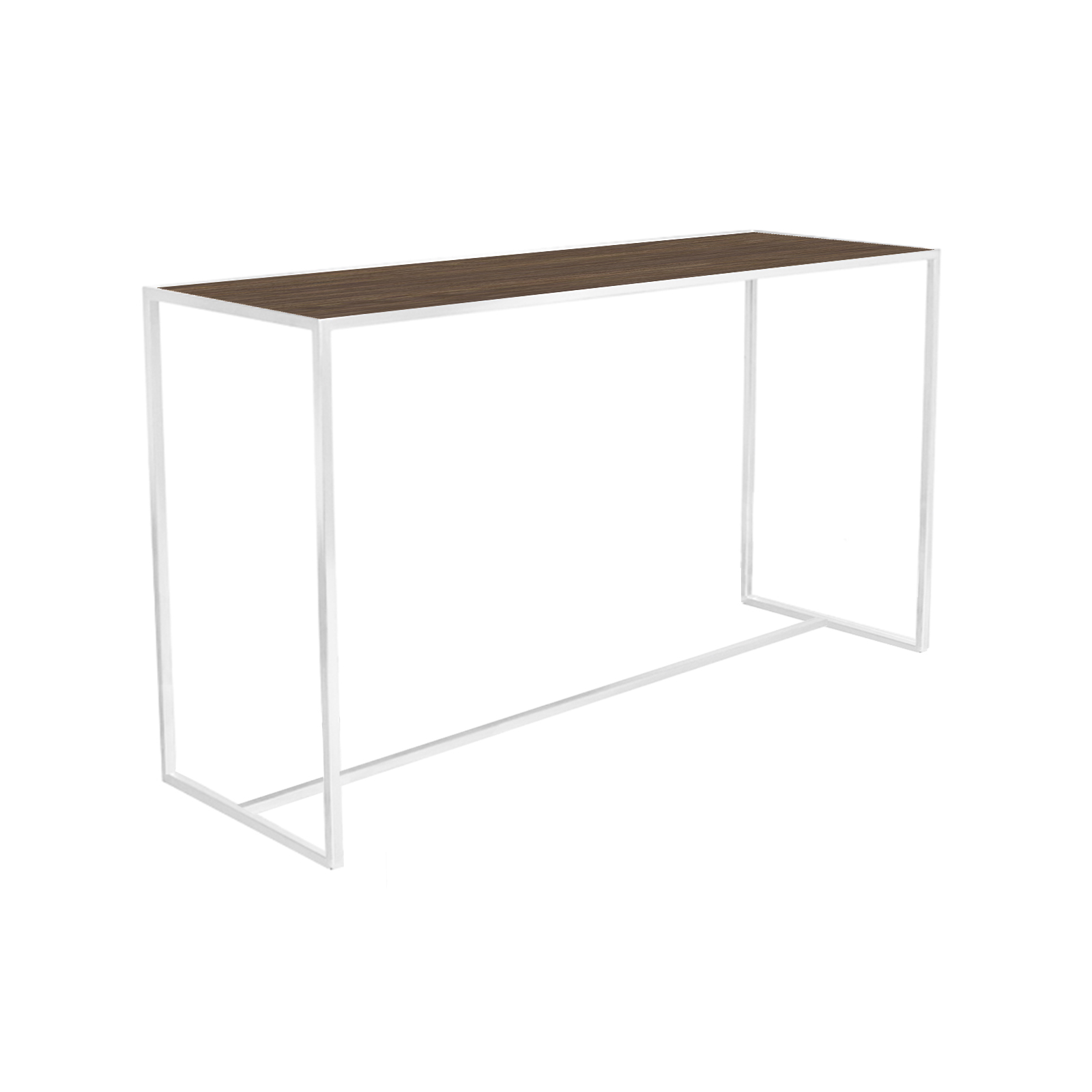 Linea Communal Table (White/Walnut) Rentals FormDecor