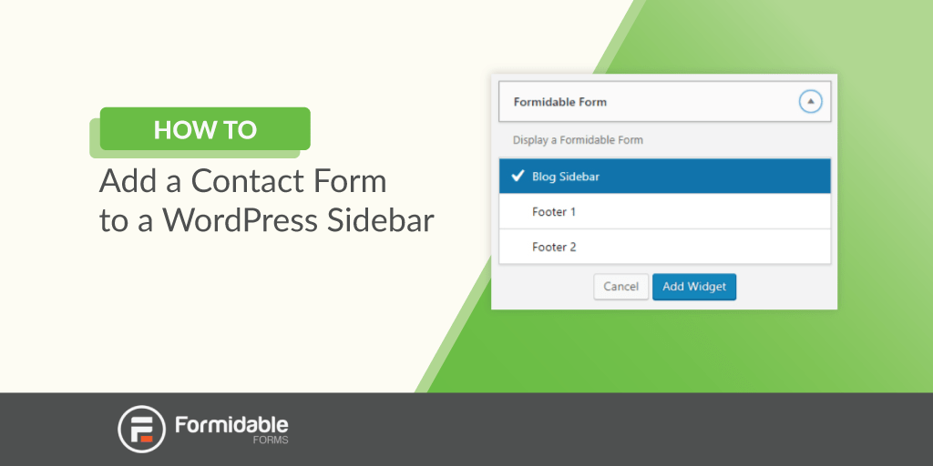 How To Add a Contact Form to a WordPress Sidebar (for Free!)