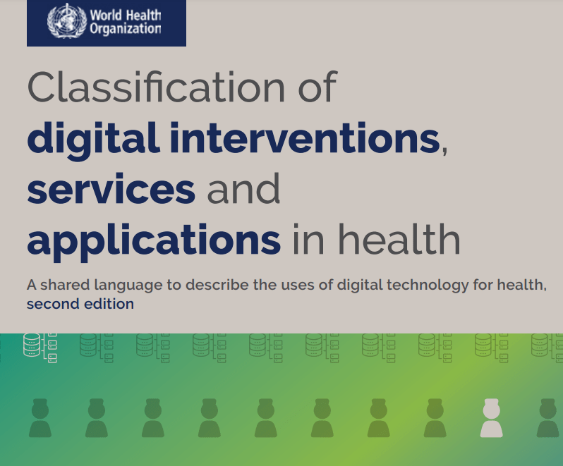Classification of digital interventions, services and applications in