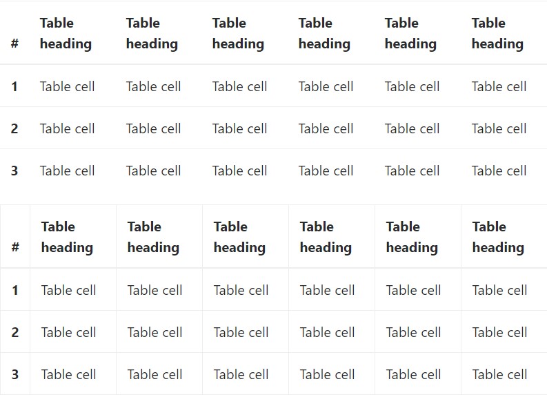 Bootstrap Table Layout