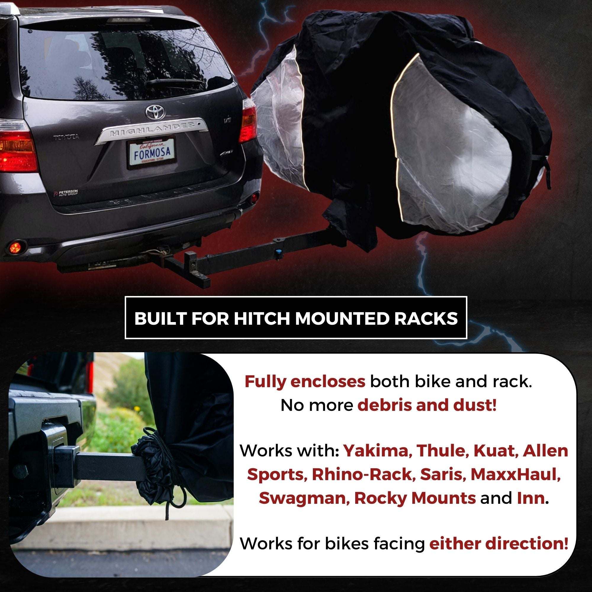 4Bike Travel Cover for Hitch Mount Formosa Covers Formosa Covers