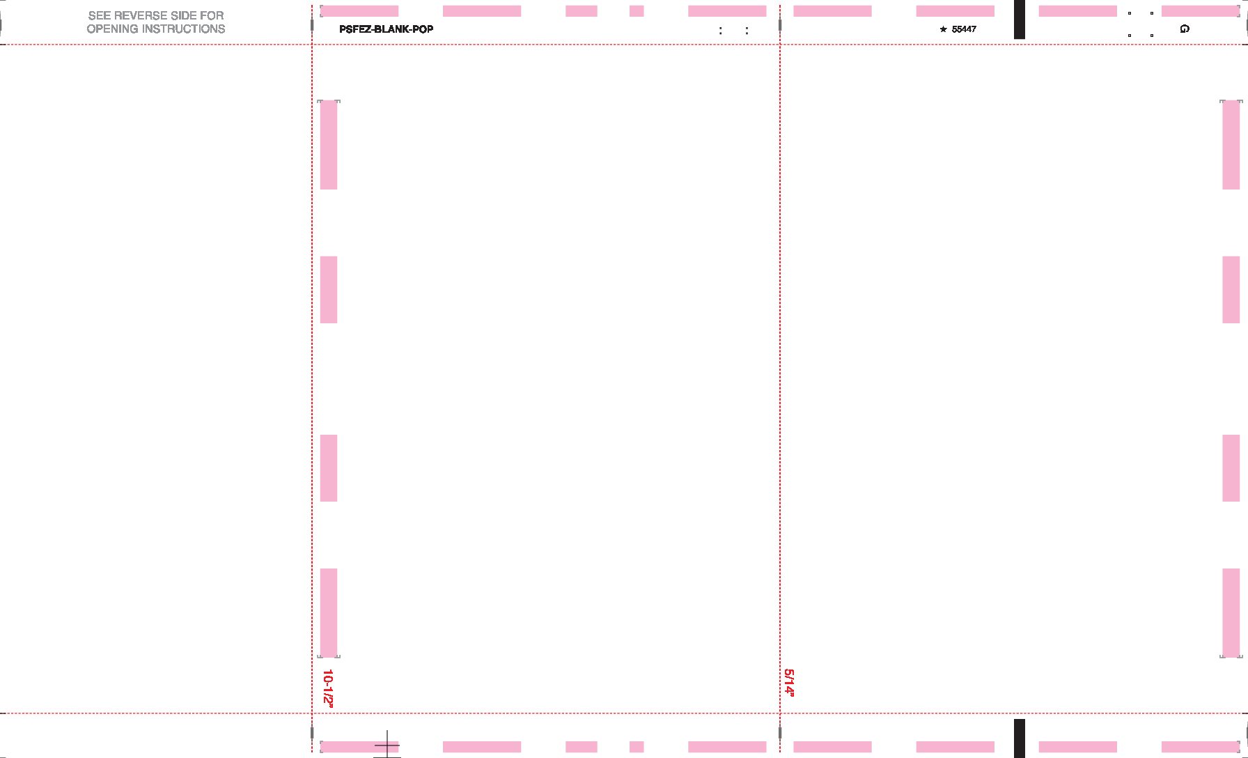 PSFEZ BLANK POP Blank 14" EZFold with Security Backer. For 1095B / C