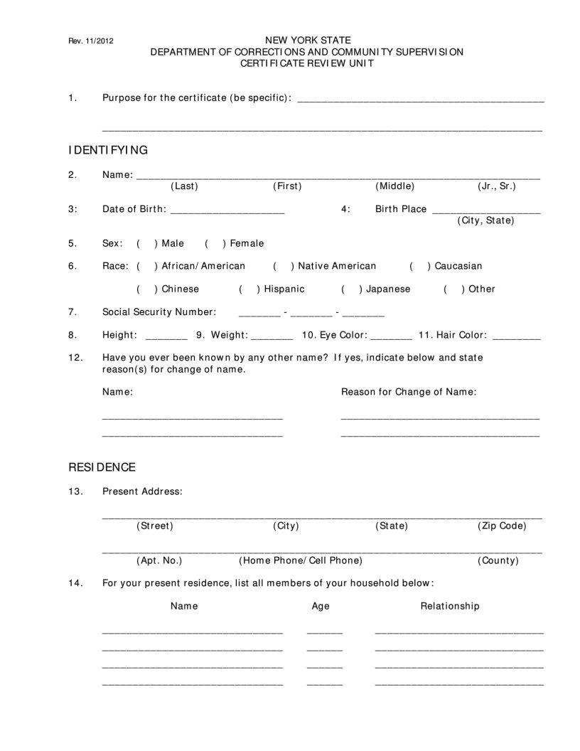 Application Certificate Relief PDF Form FormsPal