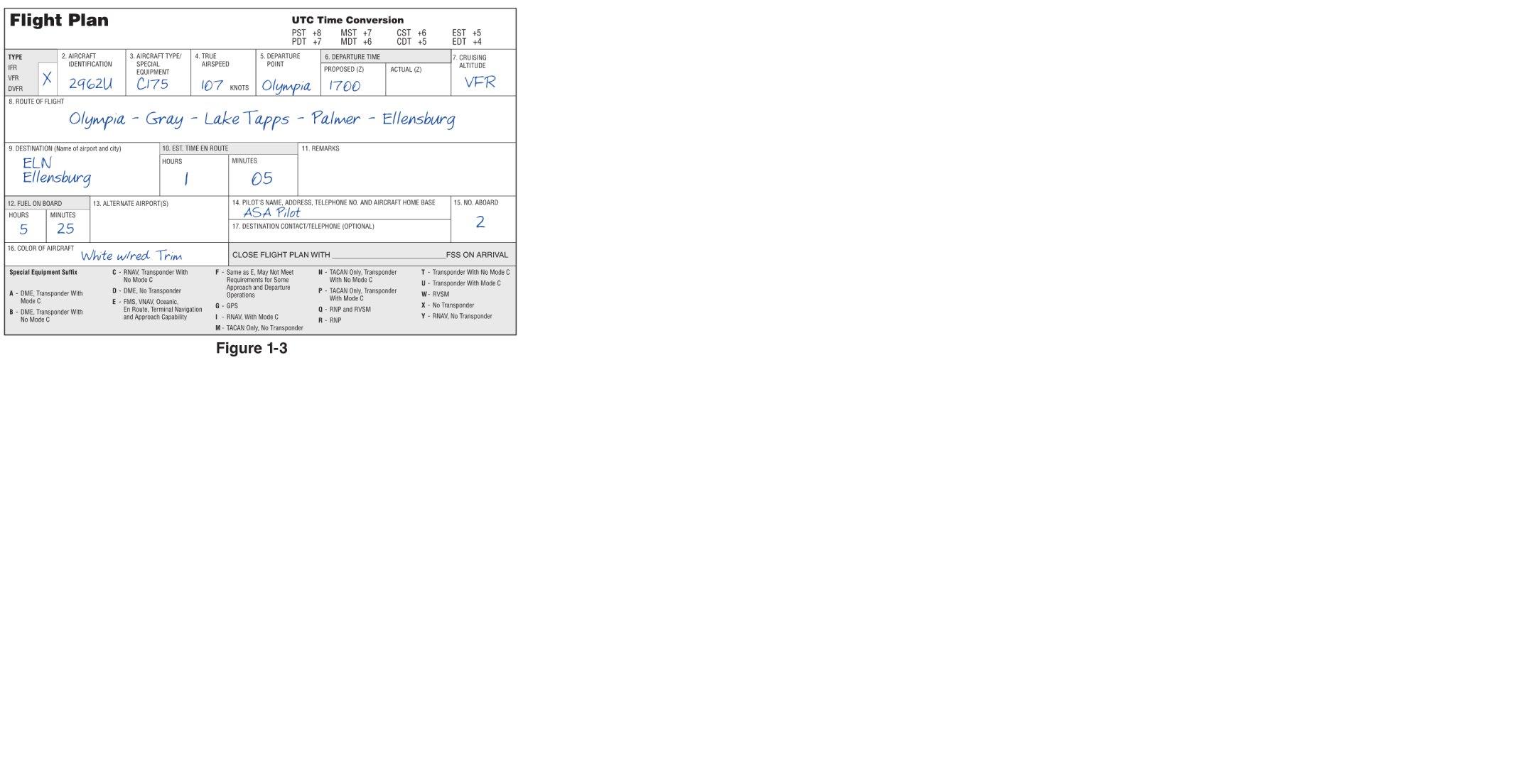Asa Flight Planning Sheet Form ≡ Fill Out Printable PDF Forms Online