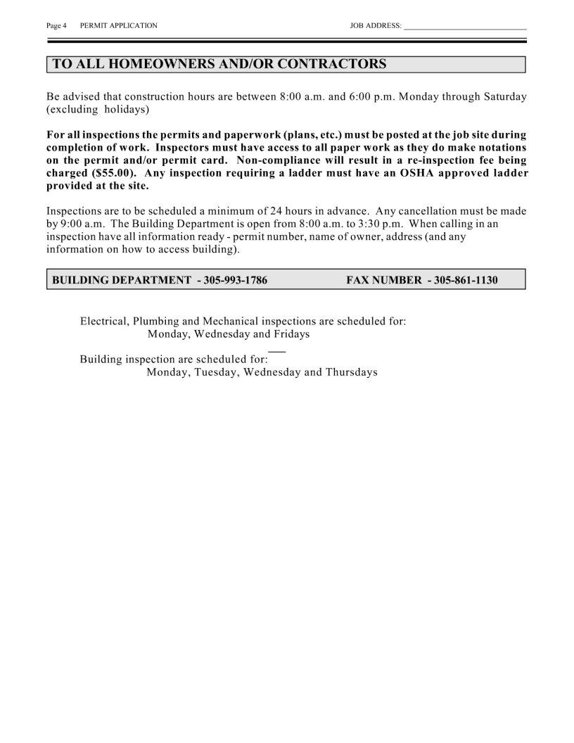 Bay Harbor Permit Application PDF Form FormsPal