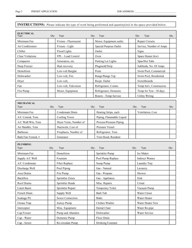 Bay Harbor Permit Application PDF Form FormsPal