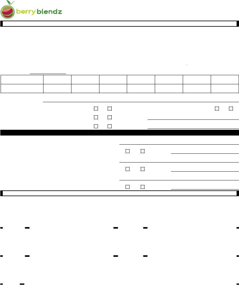 Berry Blendz Application Form ≡ Fill Out Printable PDF Forms Online