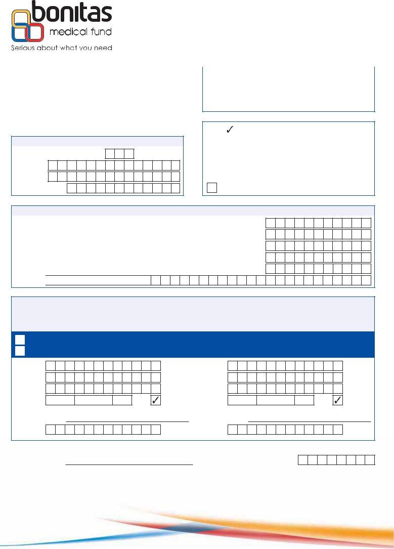 Bonitas Dependant Registration PDF Form FormsPal