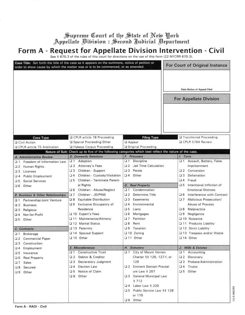 Form Appellate Division ≡ Fill Out Printable PDF Forms Online